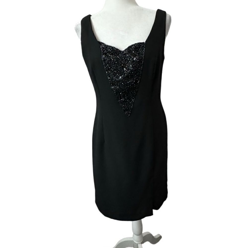 Nah Nah Vintage Little Black Dress Beaded SZ 8